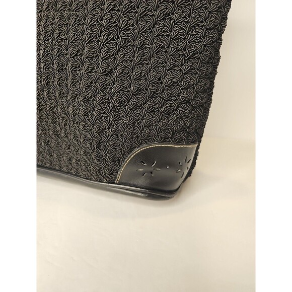 Retro Style Black Crochet Shoulder Bag With - Picture 2 of 11